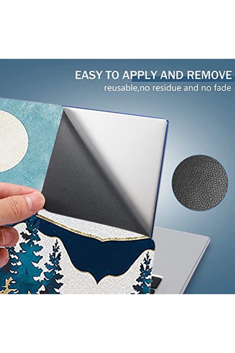 Newplenty Laptop Skin Sticker, 13.3 14 15 15.4 15.6 inch Laptop Skins, Universal Vinyl Decal, Dustproof Scratch Resistant Reusable Cover Protector with Free 2 Wrist Pads (Mountain Moon) - Image 3