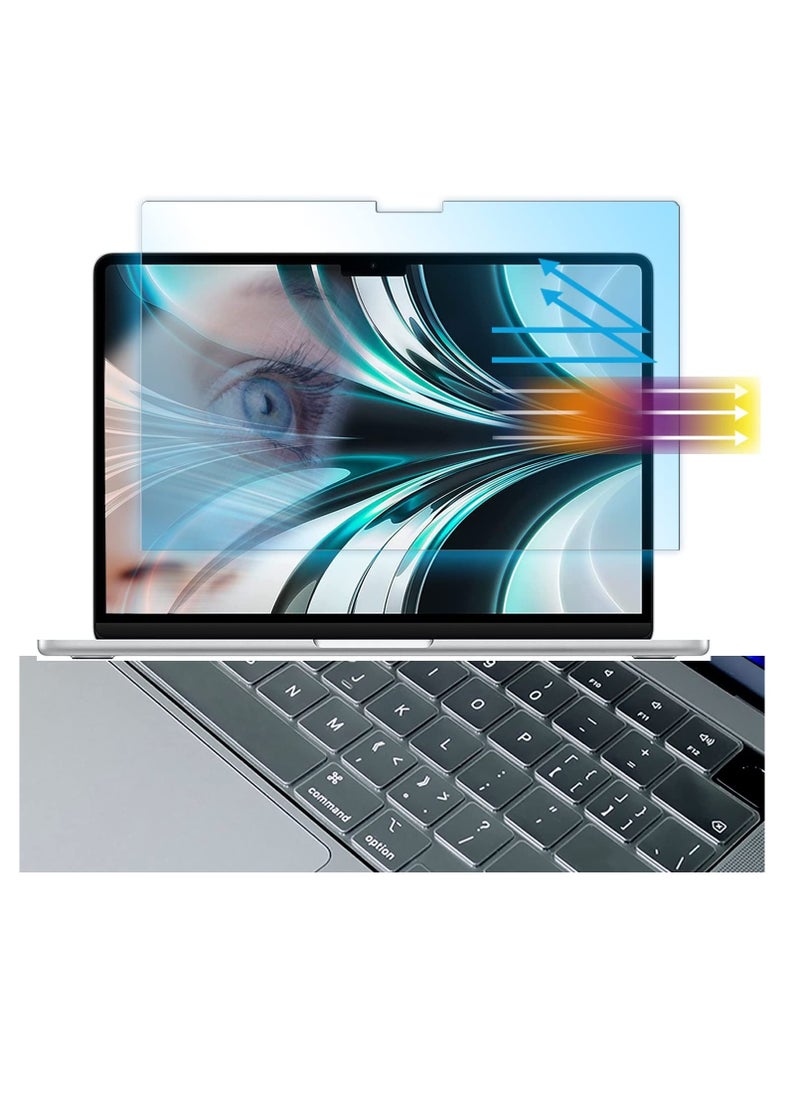 Generic 1Pack Anti Blue Light Screen Protector for MacBook Air 13.6 inch M4 Chip A3240 2025/M3 Chip A3113 2024/M2 Chip A2681 2022,Eye Protection Blue Light Blocking & Anti Glare Laptop Screen Protector  - Image 5