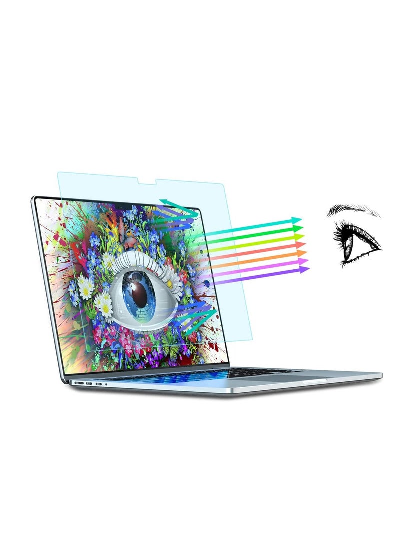 Generic 1Pack Anti Blue Light Screen Protector for MacBook Air 13.6 inch M4 Chip A3240 2025/M3 Chip A3113 2024/M2 Chip A2681 2022,Eye Protection Blue Light Blocking & Anti Glare Laptop Screen Protector  - Image 3