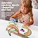 Dinhon Acrylic Rainbow Blocks Set 7 Colors Graduated Arch Blocks Gem Rainbow Stacker Toy for 1 2 3 4 5 Years Old Boys Girls Gift Creative Building Sensory Decorative Birthday Toy - Image 4