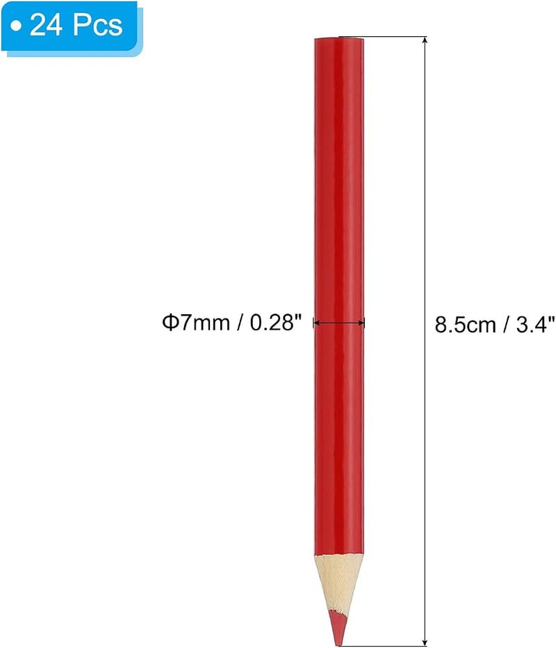PATIKIL Bright Red Colored Pencils Set,24 Pcs Oil Color Pencils Wooden Coloring Drawing Pencil for Artists Art Painting - Image 2
