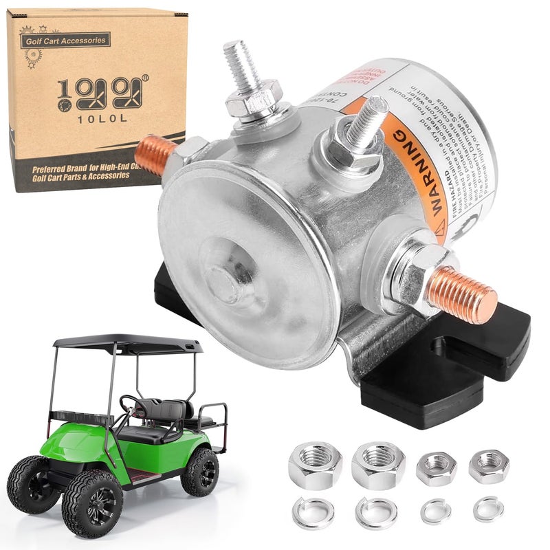 10L0L 70 Series Solenoid Relay for EZGO 36 Volt Golf Cart 4 Terminal SPNO Continuous Duty OEM 11761G1 27855G01 27855G02 31680G1 27805G02 3016 - Image 2