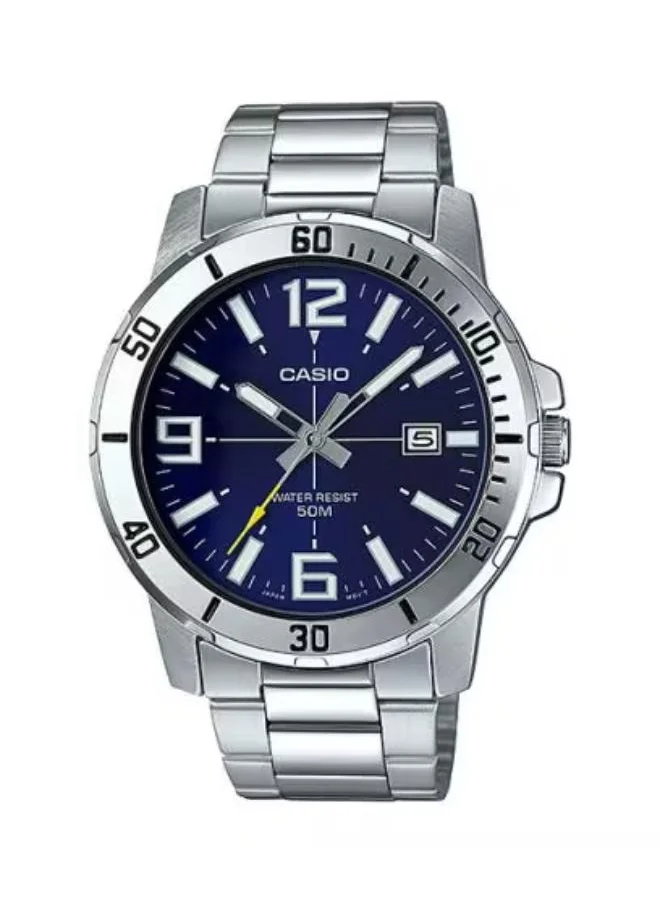 CASIO Men's Analog Display Watch With Multicolor Stainless Steel Strap - MTP-VD01D-2BVUDF