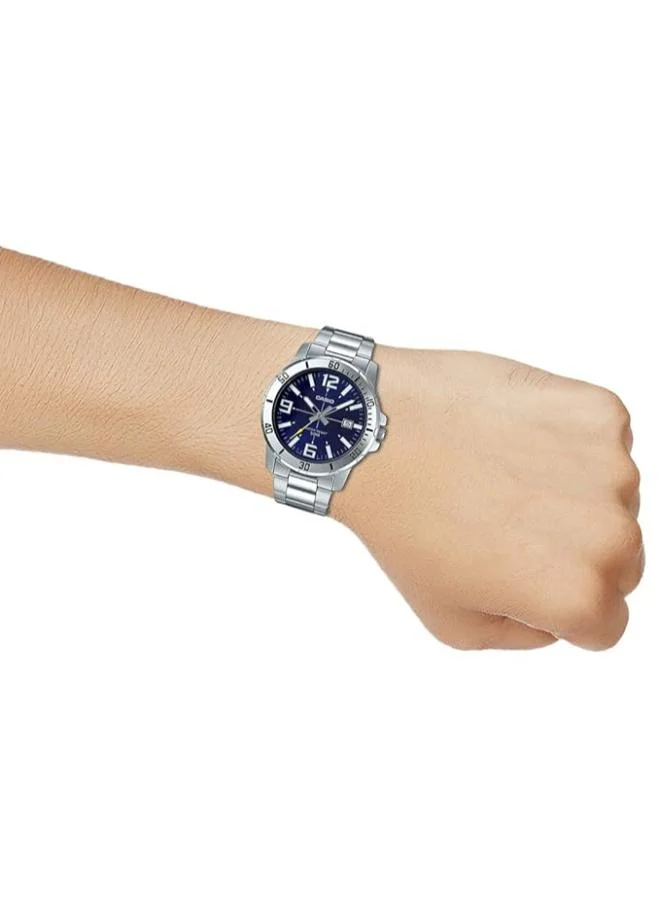 CASIO Men's Men's Analog Display Watch With Multicolor Stainless Steel Strap - MTP-VD01D-2BVUDF