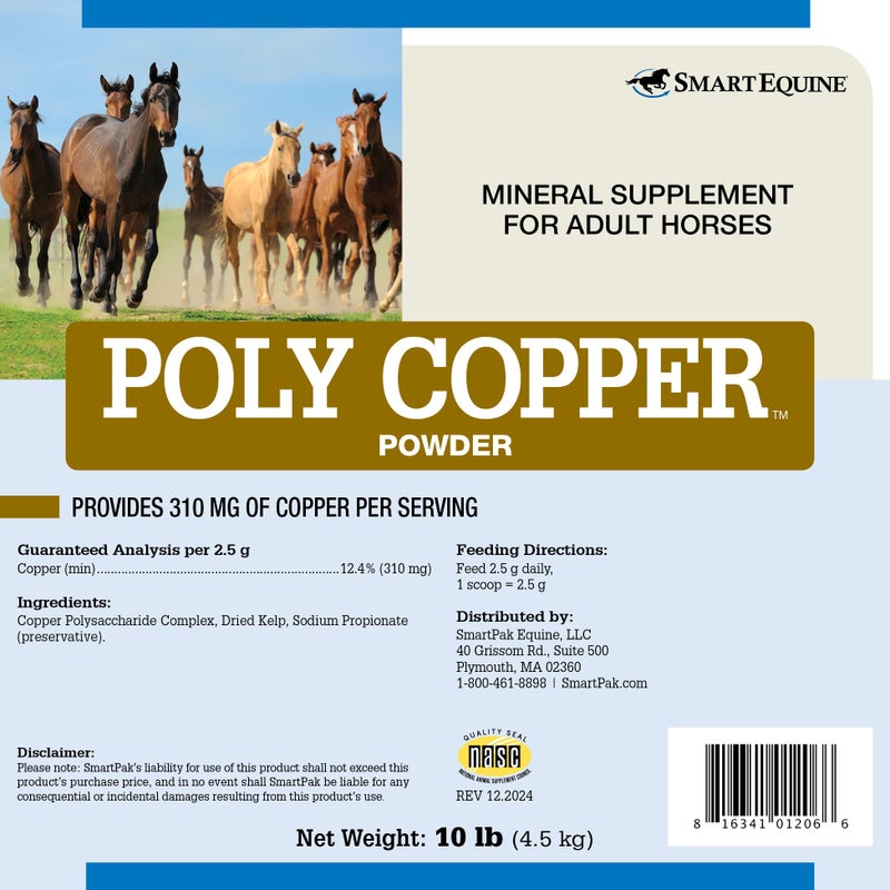 SmartEquine Poly Copper | Equine Horse Coat Supplements for Skin | Vitamins & Minerals Supplements for Horses Bones and Metabolism | 10 lb Bag - Image 2