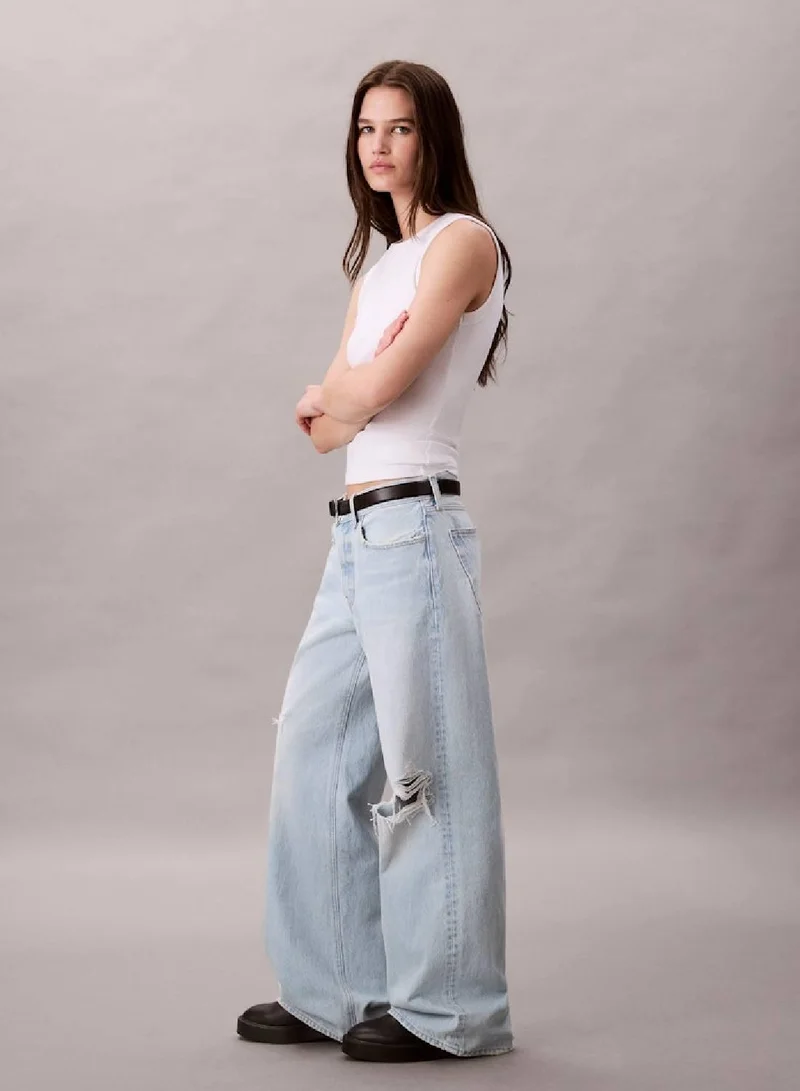 Calvin Klein Jeans LIGHT RINVINGTON Low Rise Baggy Jeans for Women | Best Price UAE