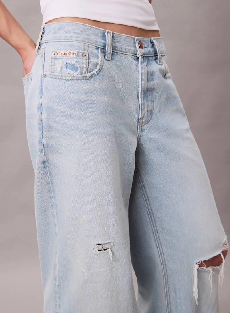 كالفن كلاين جينز بنطال جينز واسع بخصر منخفض