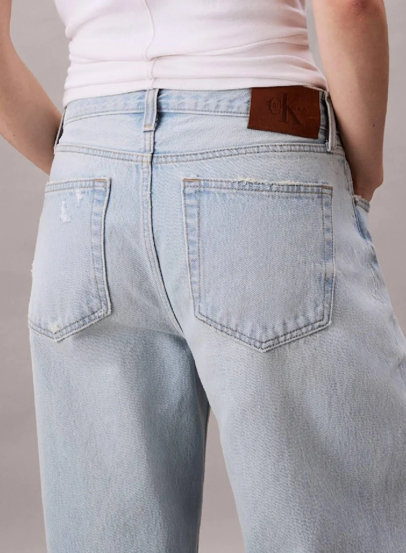 Calvin Klein Jeans LIGHT RINVINGTON Low Rise Baggy Jeans for Women | Best Price UAE