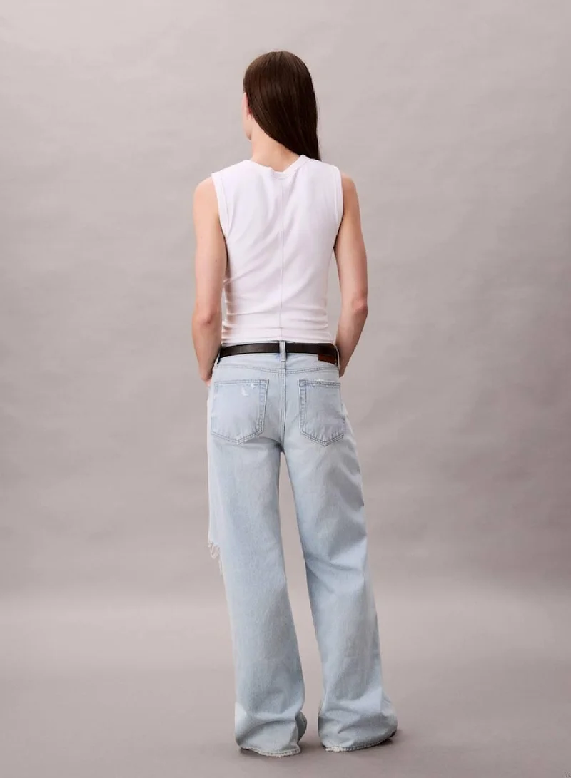 Calvin Klein Jeans LIGHT RINVINGTON Low Rise Baggy Jeans for Women | Best Price UAE