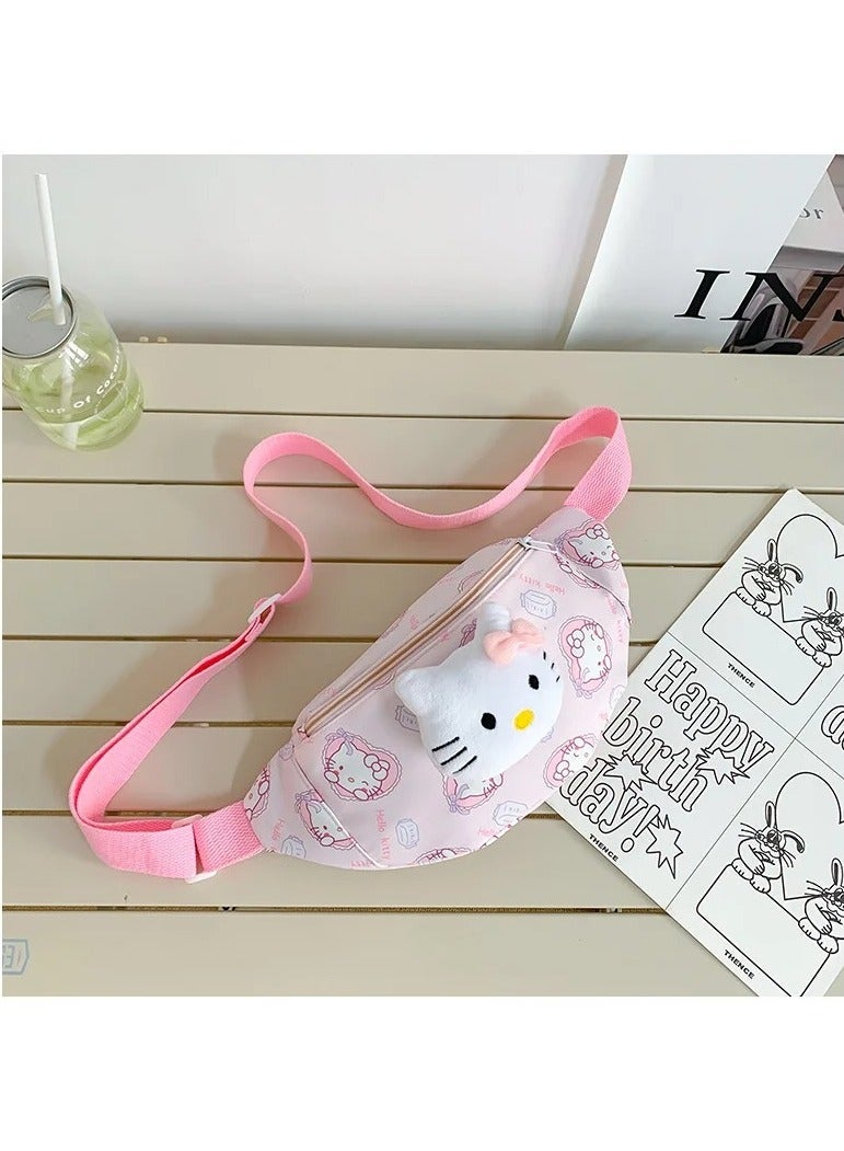 كيتي حقيبة كروس للأطفال كارتون FF، مقاس 22x12x5 سم، على شكل زلابية، بوليستر، حزام كتف - Image 2