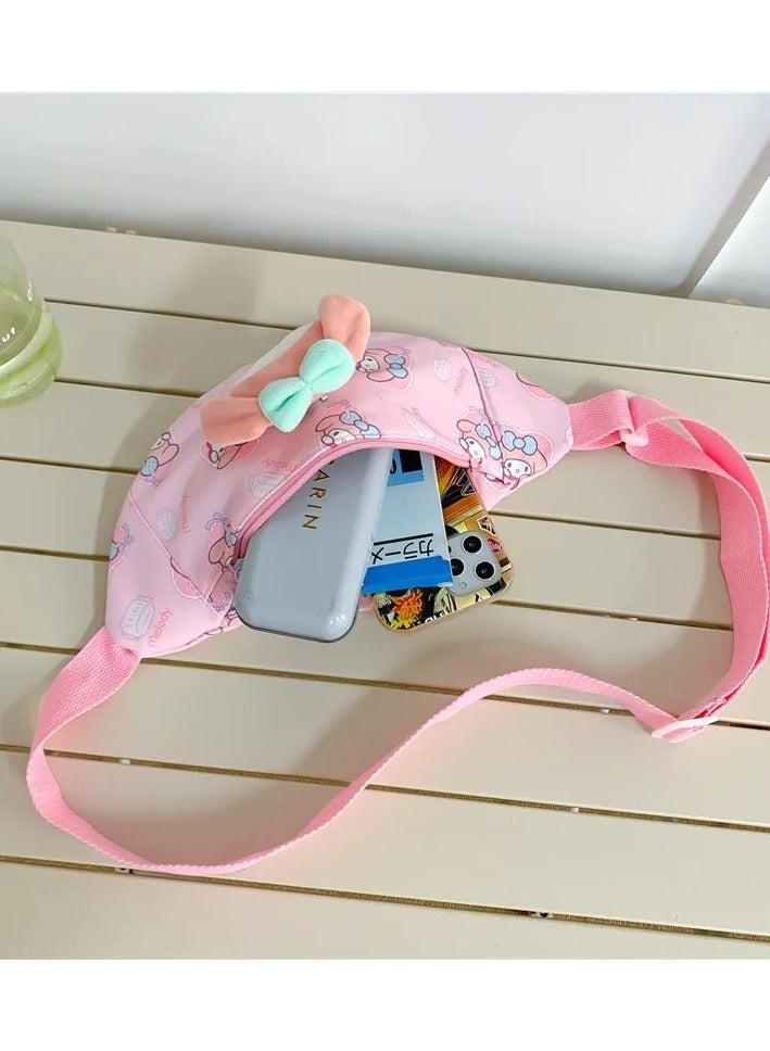 كيتي حقيبة كروس للأطفال كارتون FF، مقاس 22x12x5 سم، على شكل زلابية، بوليستر، حزام كتف - Image 3