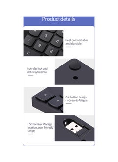 Loquat Portable Wireless Numeric Keyboard Black  - Image 3