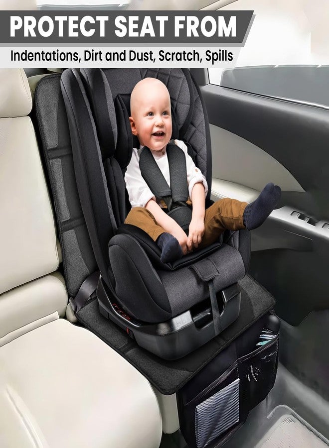 RUNETI Car Seat Protector for Child and Baby Car Seats, Premium Fabric Waterproof Cover with Non-Slip Backing, Thick Padding, and Storage Pockets - Universal Size for Baby, Pet, and Vehicle Protection - Image 4