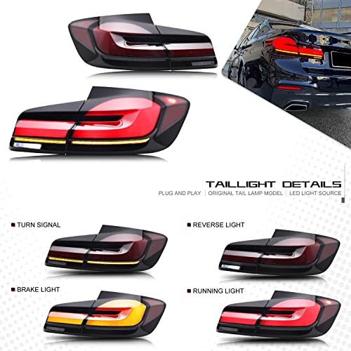 inginuity time إضاءة خلفية LED G38 للسيارات بي إم دبليو سلسلة 5 F10 F18 M5 2011-2017 مع رسوم متحركة عند التشغيل وترقية مؤشر تسلسلي مظهر G38 - Image 2