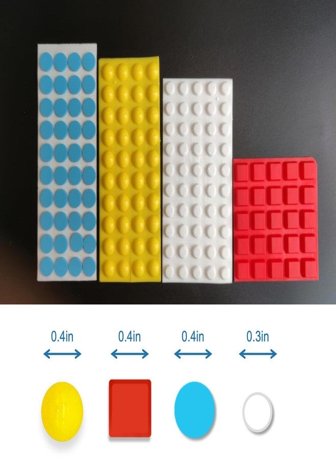 BLEWAY Bump Dots for Visually Impaired 155 Pcs Combo Pack(Yellow,Blue,White,Red) - Low Vision Aids Braille Stickers Raised Tactile Dots for Elderly, Blind - Image 5