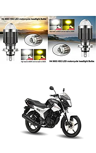 PRIKNIK Led Headlight Bulb with Lens 28W Two Color White/Yellow Light H4 Lamp Compatible With Y-amaha SZ-R - Image 4