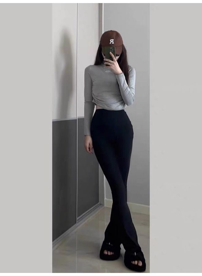 Lulu Original Label Groove Flared Pants Lifting Yoga Pilates Slimming Naked Feel Workout Fitness Wide Leg Pants - Image 5