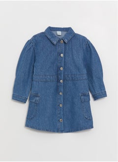 LC WAIKIKI Shirt Collar Baby Girl Jean Dress  - Image 1
