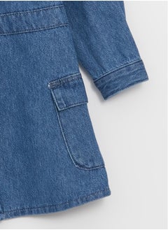 LC WAIKIKI Shirt Collar Baby Girl Jean Dress  - Image 2