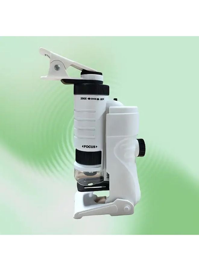 مجهر محمول عدسات عالية الدقة ثلاثة في واحد هدية تعليمية علمية للطلاب - Image 1