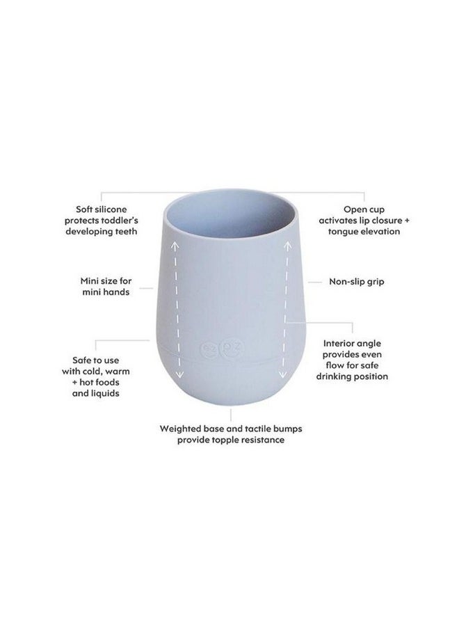 ezpz ezpz Tiny Cup - 100% Silicone Drinking Training Open Cup for Baby/Infants - Designed by a Pediatric Feeding Specialist - Soft Non-Slip Grip - Weighted Base & Tactile Bumps - 59 ml, 4 Months+(Mauve)  - Image 2