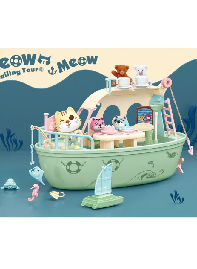 ألعاب لعب الأطفال Jialecheng Meow Meow سفينة شراعية تلعب الأجهزة المنزلية ألعاب بالجملة-اللون: 089Ｃ4 - Image 3