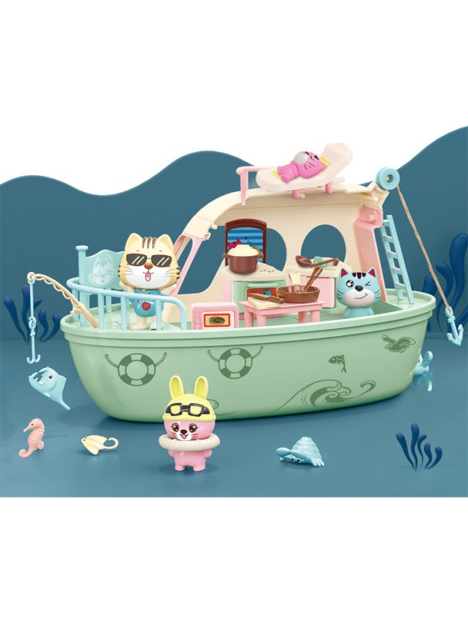 ألعاب لعب الأطفال Jialecheng Meow Meow سفينة شراعية تلعب الأجهزة المنزلية ألعاب بالجملة-اللون: 089Ｃ4 - Image 2