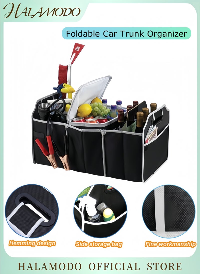 Halamodo Car Trunk Organizer with Large Capacity Collapsible Multi Compartment SUV Organizer Foldable Storage for Car Accessories for Women Men - Image 1