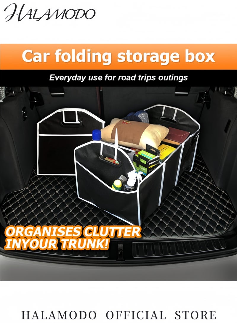 Halamodo Car Trunk Organizer with Large Capacity Collapsible Multi Compartment SUV Organizer Foldable Storage for Car Accessories for Women Men - Image 4