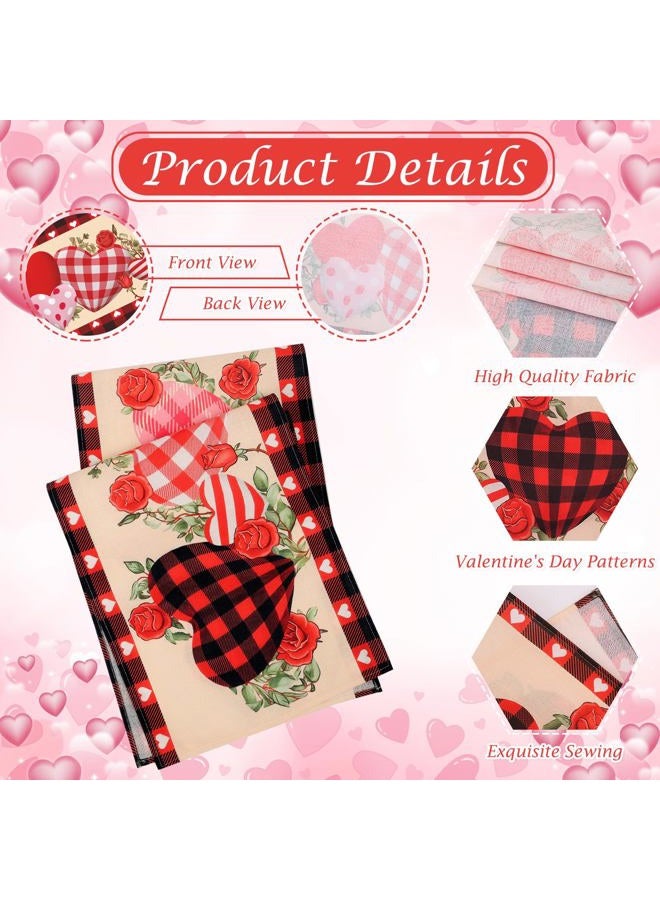 Tetutor Valentines Day Table Runner 13 x 72 Inch, Love Heart Valentine Table Runner Valentines Day Decorations, Kitchen Dining Table Decorations - Image 2
