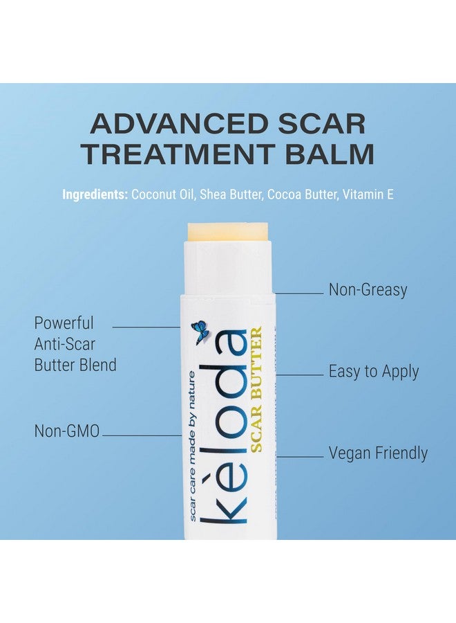 Bruizex Keloid Scar Care Butter Stick, Scars & Keloids Treatment Balm, For Surgical Scars & Keloids From Piercings, Stretch Marks, Acne, With Anti-Scar Cocoa, Shea Butter, Coconut, & Jojoba Oils - Image 1