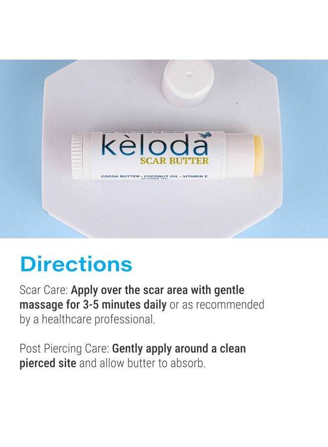 Bruizex Keloid Scar Care Butter Stick, Scars & Keloids Treatment Balm, For Surgical Scars & Keloids From Piercings, Stretch Marks, Acne, With Anti-Scar Cocoa, Shea Butter, Coconut, & Jojoba Oils - Image 3