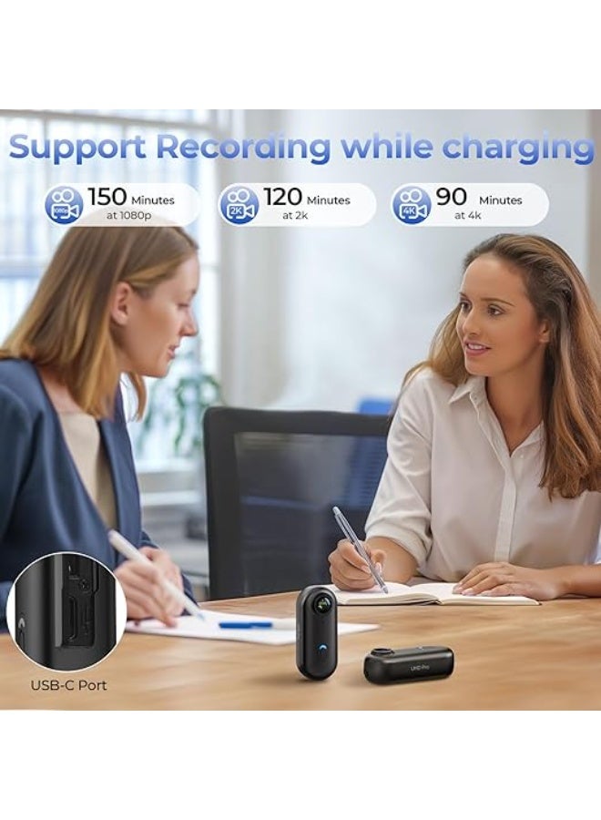 LENND 4k Action Camera,Mini Vlogging Camera,Small Body Camera with IPX7 Waterproof,Underwater Camcorder,Hands-Free POV Recording, Helmet Cam for Cycling, Motorcycle(32G Card) - Image 2