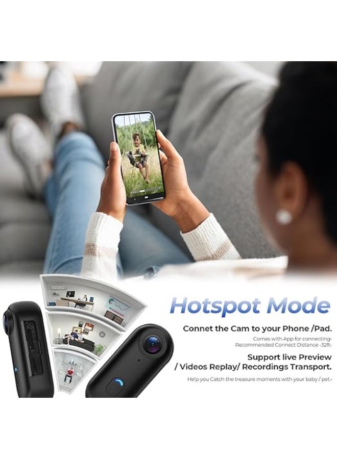 LENND 4k Action Camera,Mini Vlogging Camera,Small Body Camera with IPX7 Waterproof,Underwater Camcorder,Hands-Free POV Recording, Helmet Cam for Cycling, Motorcycle(32G Card) - Image 5