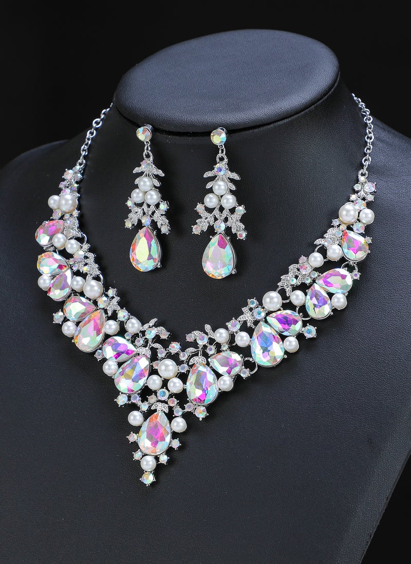 Sharpdo 2-Piece Elegant Retro Necklace and Earrings Set - Image 1
