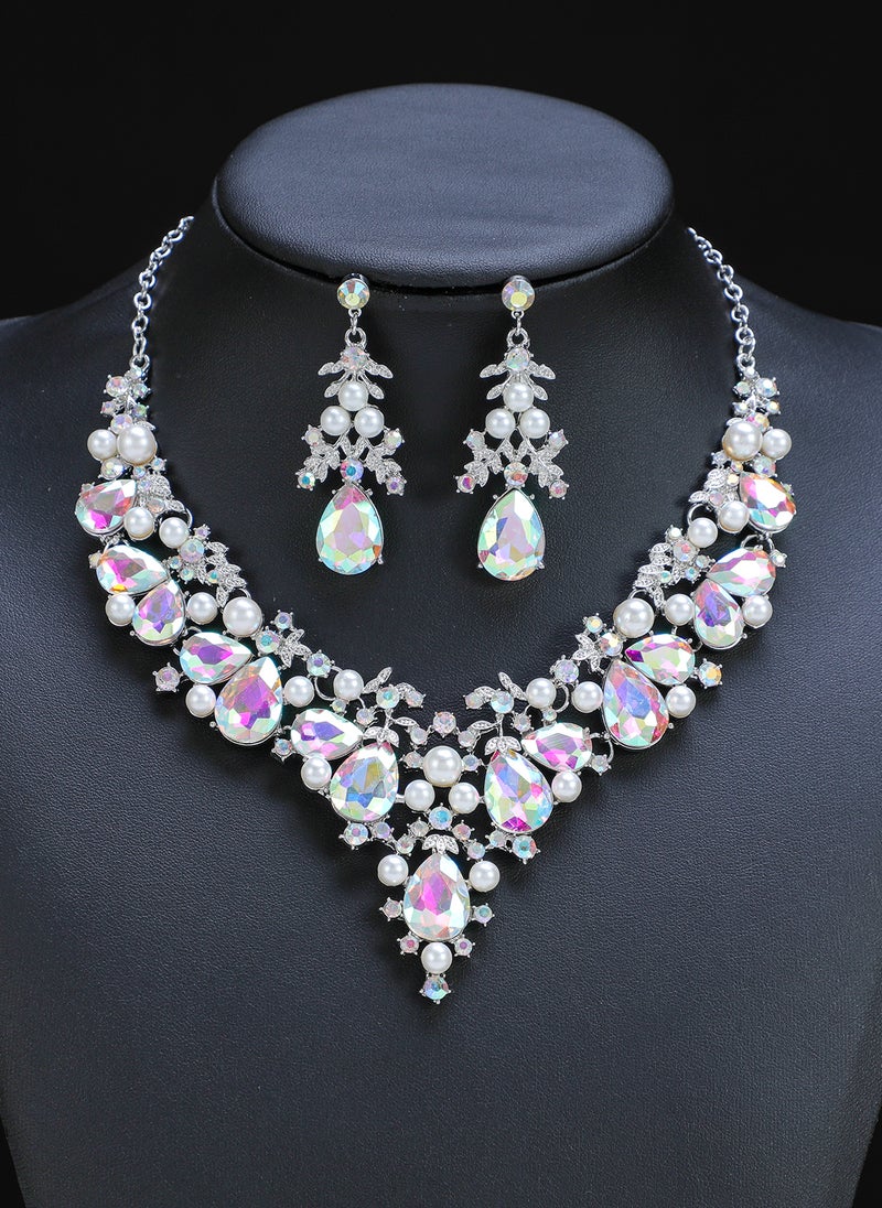 Sharpdo 2-Piece Elegant Retro Necklace and Earrings Set - Image 2