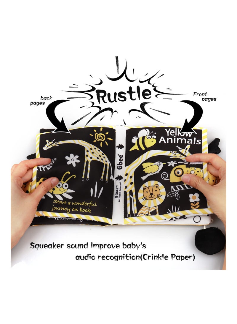 سيوسي كتب مجعدة للأطفال من عمر 0 ​​إلى 12 شهرًا، كتاب من القماش الناعم لحيوانات الغابة اللطيفة من MAKINGTEC مع ذيل حيوان مجسم ثلاثي الأبعاد، كتب قماشية للأطفال تلمس وتشعر بالكتاب الحسي للطفل - Image 5