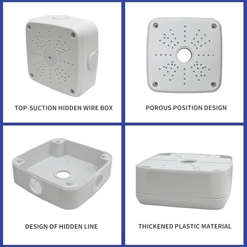 NVRTTRR Plastic Junction Box,Rainproof Dustproof, Junction Box, Universal Electrical Enclosure, Outdoor and Indoor Usage Project Box Security Camera Bracket (115 * 115 * 50mm-3Pack) - Image 5