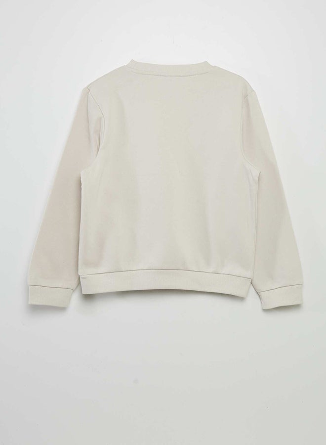 Kiabi Plain Fleece Sweatshirt  - Image 2