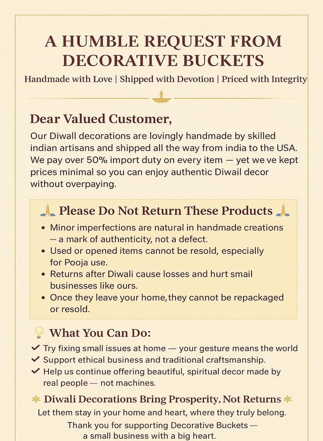 DECORATIVE BUCKETS دلاء زينة: مصابيح ديوالي | أورلي | وعاء معدني كبير مصنوع يدويًا للزهور العائمة | حوامل شموع صغيرة | زينة ديوالي | شموع ديوالي (أورلي منحوت على شكل زهرة اللوتس) - Image 3