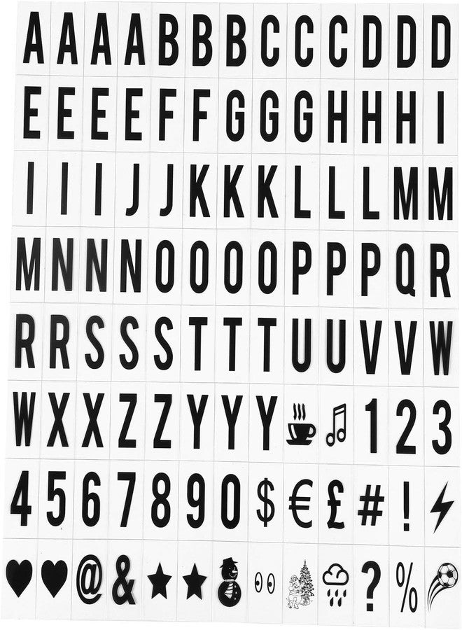 Mozff A Set 104Pcs Black Cinematic Lightbox Replacement Letters and Numbers Signs Black for A4 Light Up Letter Box Sign Message Board, Presentation Boards 65.4x35mm (LED Light Box is NOT Included) - Image 1