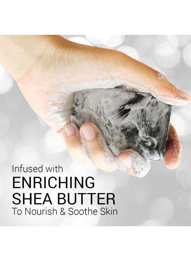 Pei Mei 120g Organic African Black Soap With Snail and Bamboo Charcoal Body Moisturizing Cleansing Skin Soap Anti Acne Black African Soap Handmade Soap Bar Bamboo Charcoal Black Soap Natural face and Body soap - Image 4