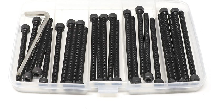 Iexcell 25 Pcs M5 X 60/65/70/75/80 Alloy Steel 12.9 Grade Hex Socket Head Cap Screws Bolts Assortment Kit Black Oxide Finish - Image 2