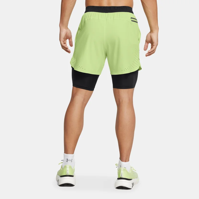 UNDER ARMOUR Men's Peak Woven 2-in-1 Running Shorts