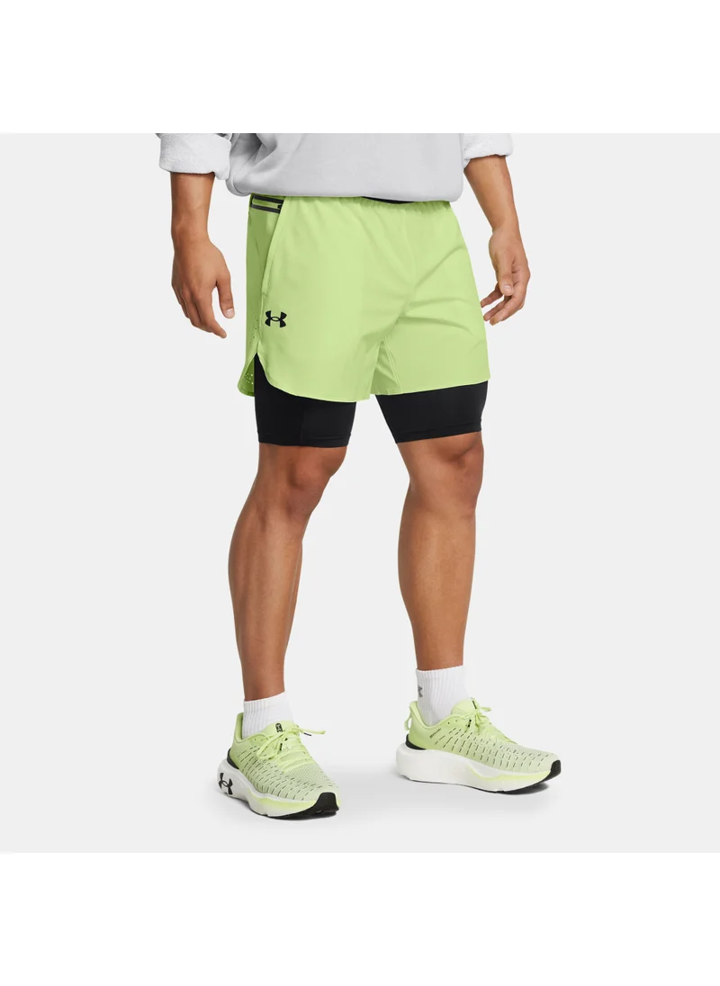 اندر ارمور Men's Peak Woven 2-in-1 Running Shorts