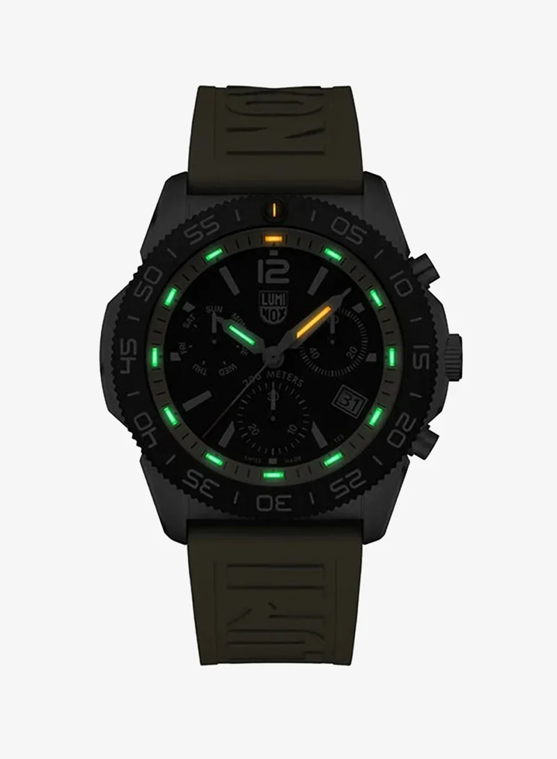Luminox Men's Chronograph Round Shape Rubber Wrist Watch XS.3145 - 44 Mm