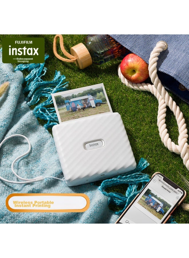 Instax Fuji Instax Link Wide Instant Camera, Smartphone Photo Printer Gray White, For Students And Home Use, Wide Format Double Pack Photo Paper Set - Image 3
