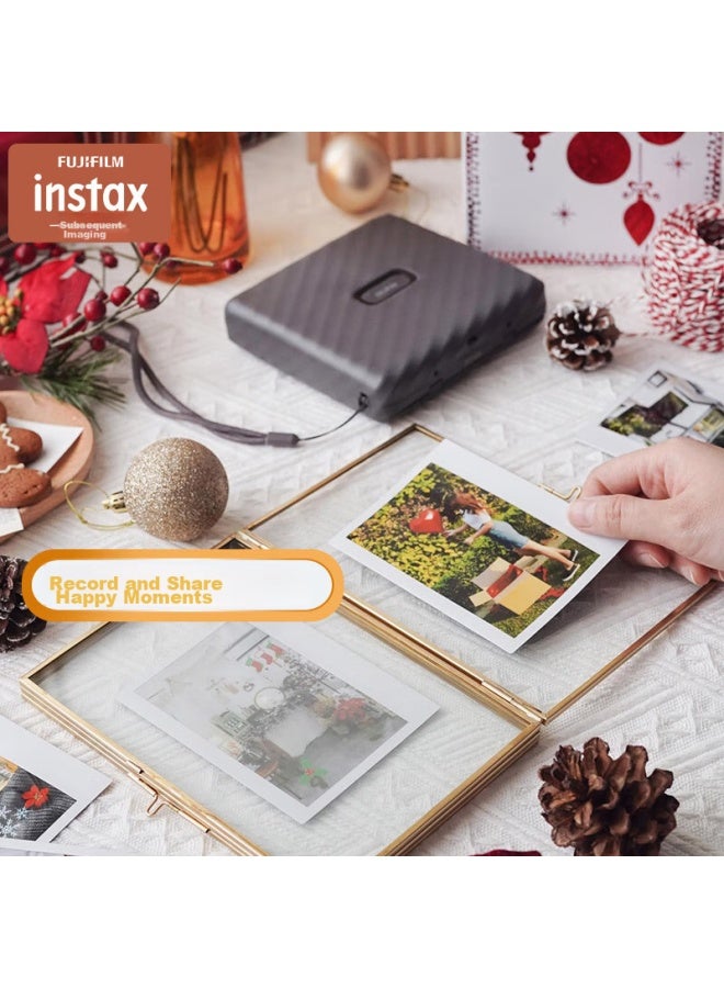 Instax Fuji Instax Link Wide Instant Camera, Smartphone Photo Printer Gray White, For Students And Home Use, Wide Format Double Pack Photo Paper Set - Image 4