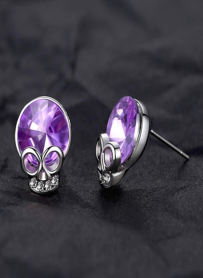 EVBEA Cute Skull Studs Women Gothic Cool Skeleton Jewelry Candy Earrings for Women (203,pl) - Image 2