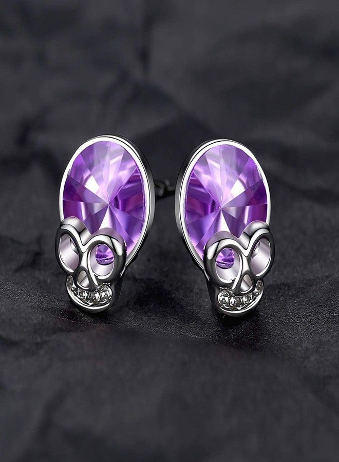 EVBEA Cute Skull Studs Women Gothic Cool Skeleton Jewelry Candy Earrings for Women (203,pl) - Image 3